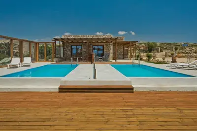 Image de Exquisite Karpathos Apartment (On Request) | Apartment Zeta | 2 Bedrooms | Private Veranda with Outdoor Furniture | Private Swimming Pool | Shared Seating Area with with Stunning Sea Views | Michaliou Kipos