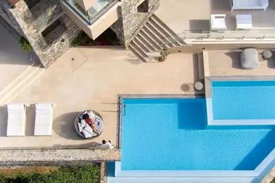Magnificent Crete Villas | Villa Veritas | 3 Bedrooms | Private Infinity Heated Pool | Breathtaking Sea Views | Private Spa & Fully equipped gym | Shared Helipad | Close to Beach | Lasithi