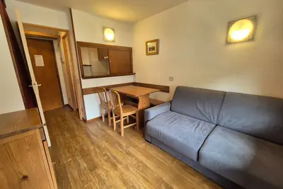 Image de Studio cabine rénové 4 pers, pied des pistes, balcon sud