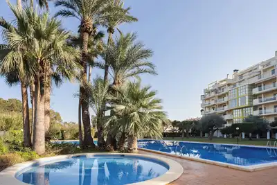 Image de Appartement 'Denia Lagos Del Castillo' avec piscine privée, Wi-Fi et climatisation