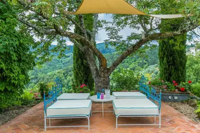 Image de Bel appartement dans une maison de vacances avec piscine, Wifi, Tv, vue panoramique, parking