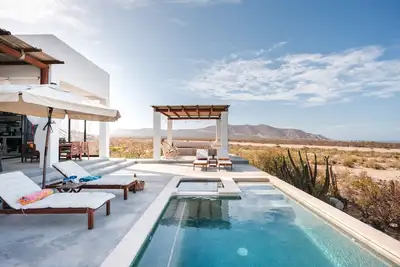 Pool house with spectacular view