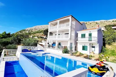 Image de Appartement d'une chambre avec le balcon et la vue sur le mer Podstrana, Split (A-23526-c)