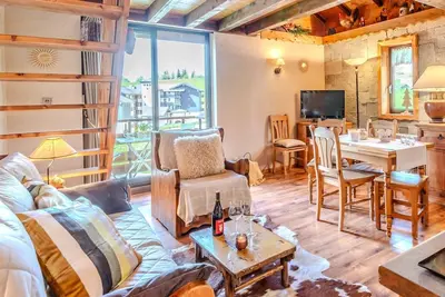 Image de Slow Chalet Etale Duplex sur les pistes, Balcon avec vue Montagne & Parking