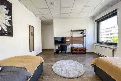 Image de Double ou Twin-Vue ville-Salle de bain partagée