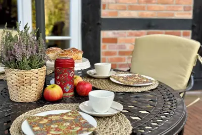 Image de Holidays in the old vicarage in the Lüneburg Heath\nstylish\nfireplace\nterrace