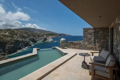 Image de Dazzling Crete Villa | Villa Sirena | Private Infinity Pool | Panoramic Sea Views | Outdoor Dining Area | Perfect for Couples Getaway | Mononaftis
