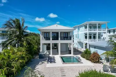 Paradise Palms~ Waterfront Oasis w/ 40' Dock, Pool, Open Water Views!