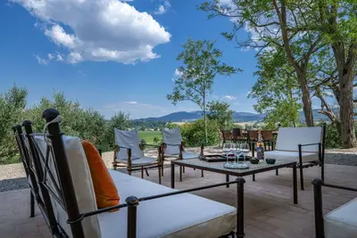 Image de Maison de vacances privée avec Wifi, climatisation, piscine privée, Tv, patio, près de Montalcino