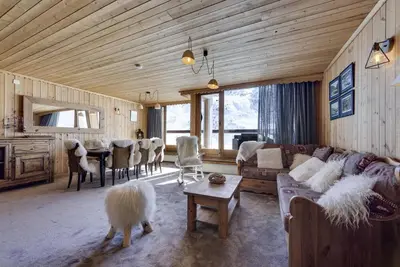 Image de À 50m des pistes de ski, 3ème étage, vue lac, balcon, télévision, casier à ski, 78m², Tignes