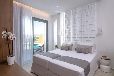 Modern Crete Villa | Villa Litoral | 4 Bedrooms | Private Heated Pool | Proximity to Beach | Outdoor Dining & Lounge Area | Sea Views | Agios Nikolaos