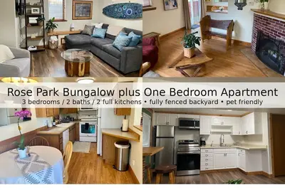 Image de Pet-Friendly Rose Park Bungalow + 1br Apartment with Fully Fenced Yard!