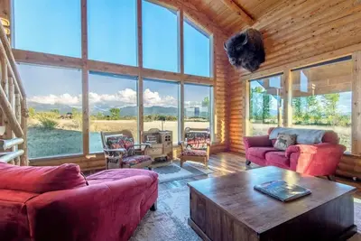 Refinished Log Cabin on 5 Acres & Epic Teton Views