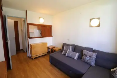 Image de À 100m des pistes de ski, 1er étage, balcon, télévision, casier à ski, 22m², Tignes