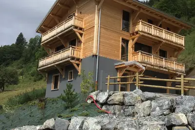Image de chalet neuf luxe Morzine la cote d'arbroz. belle vue au calme
