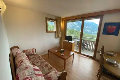 Image de Nid douillet avec superbe vue sur le parc de la Vanoise à 100m des pistes.