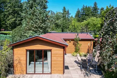 Image de Chalet omringd door groen op de Veluwe