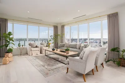 Top-Floor Penthouse at Hobson's Landing. Sweeping views of Portland's Harbor.