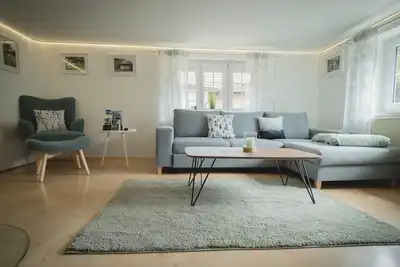 Image de Maison de vacances 'Ferienhaus Siebenfelsen' avec vue sur les montagnes, terrasse privée et Wi-Fi