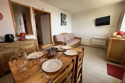 Image de Studio rénové de 26 m² pour 4 pers avec balcon, accès pistes, animaux admis - Vallandry