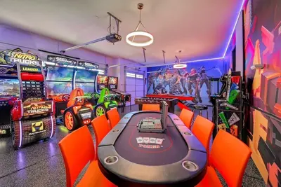 Ultimate Fun Oasis 100k Arcade, Waterslide, Courts