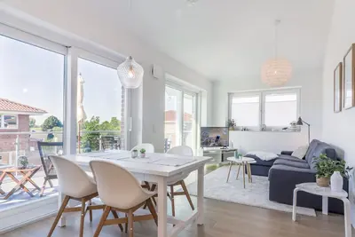 Image de Hookser Perle: Modern hygge penthouse directly behind the dyke