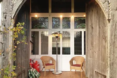 Image de Historic half-timbered house, sauna, natural garden, fitness, movie theater, view