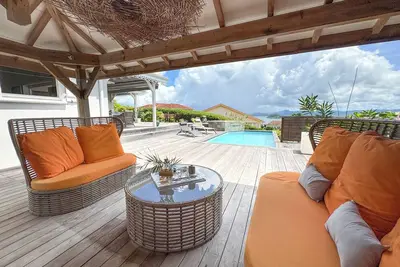 Image de Villa de standing Les Esperides, vue mer & golf, proche de la plage.