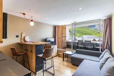 Image de Coquet appartement 4 pers avec déco montagne et balcon, proche des pistes