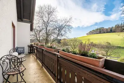 Image de Appartement 'Ferienwohnung Talblick' avec vue sur la montagne, terrasse partagée et Wi-Fi