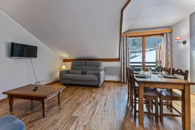 Image de Appartement avec balcon et vue sur les pistes