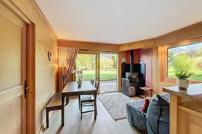 Image de Confortable 2 pièces avec jardin, parking, face au Mont Blanc