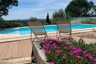 Image de Maison de Charme**** au calme avec piscine et vue spectaculaire