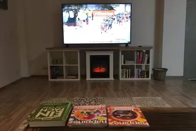 Image de Living on a former farm in a converted barn.