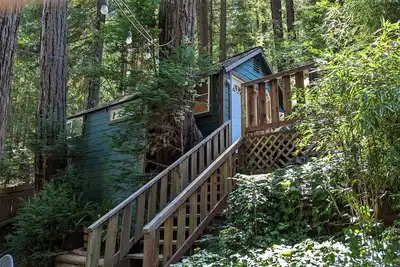 Image de Redwood Treehouse-2 beds 1. 5 bath-full kitchen-2 outdoor areas-work station WiFi