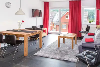 Image de Appartement 'Ferienwohnung Tannenblick 3-4' avec vue sur les montagnes, balcon et Wi-Fi