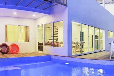 The villa seamlessly blends modern design, refined aesthetics and serene comfort