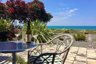 Walk on Waterfront & big views define this newly renovated Beach House. Pets Ok