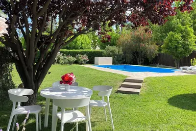 Image de Garden, barbecue and swimming pool, in Chacras de Coria, wineries and mountains area.