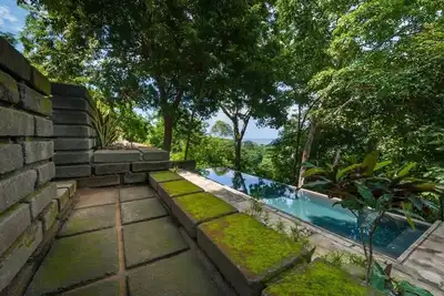 Image de Jungle Villa with ocean view, shared infinity pool, wildlife, open-air living.