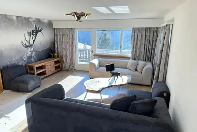 Image de Vacation home with wellness area in alpine chic retro style