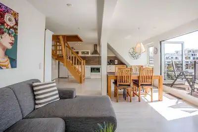 Image de MüritzAusblick - front row with panoramic view of harbor & Müritz