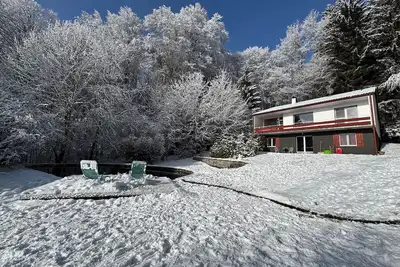 Image de Maison de vacances 'Alpenblick' avec vue sur les montagnes, terrasse privée et Wi-Fi