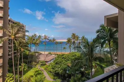 Image de Ocean, Sunset, and Rainbow Views