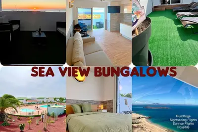 Cozy bungalow with sea view, two terraces and communal pool