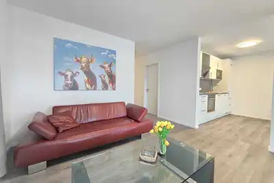 Image de Welcome to the modern NorderHafen vacation apartment with a magnificent view of the