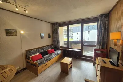 Image de À 100m des pistes de ski, 5ème étage, balcon, télévision, casier à ski, 25m², Tignes