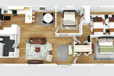 Newly renovated home with an eclectic design