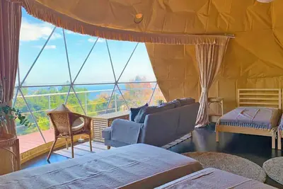 Image de For 4 people 7m dome tent C overlooking Sagami B / Ito Shizuoka