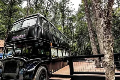 Image de Enchanted MidKnight Bus with Loft, Firepit, Petting Zoo & Wizarding Adventure